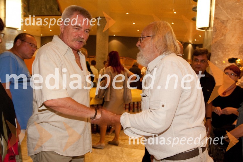 Branko Ličen, igralec in Dare Valič, igralecKdor sam do večera potuje skozi svet, premiera SNG Nova Gorica