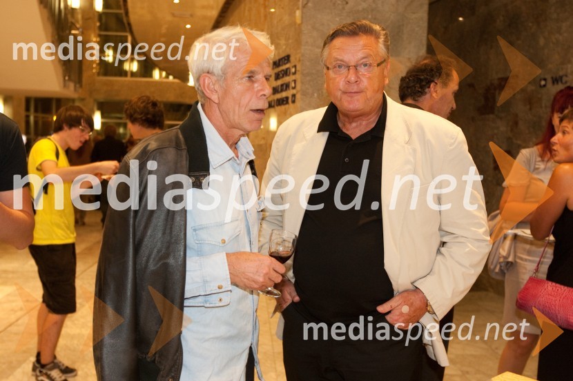 Ivo Barišič, igralec in Dušan Mlakar, režiserKdor sam do večera potuje skozi svet, premiera SNG Nova Gorica