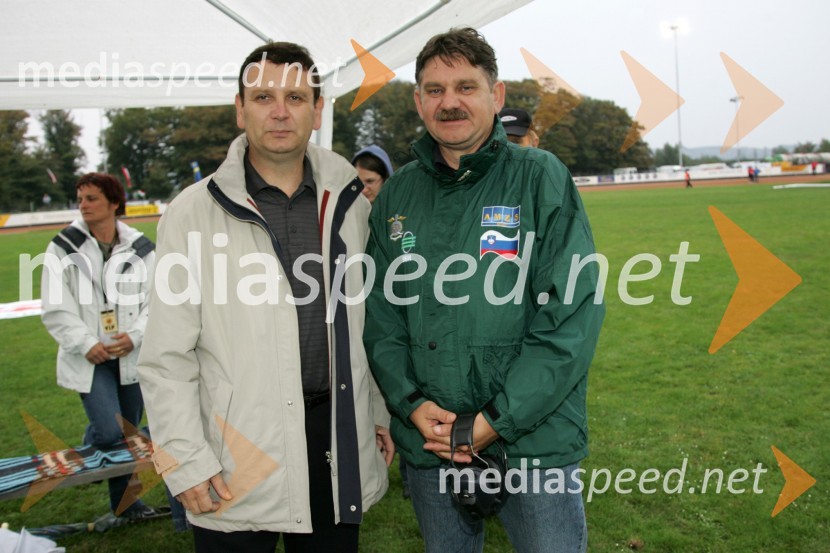 Anton Balažek, župan občine Lendava in Boris Kotnjek, slovenski član komisije za speedway pri FIM (Mednarodna motociklistična zveza)SPEEDWAY, Zlata čelada Lendava
