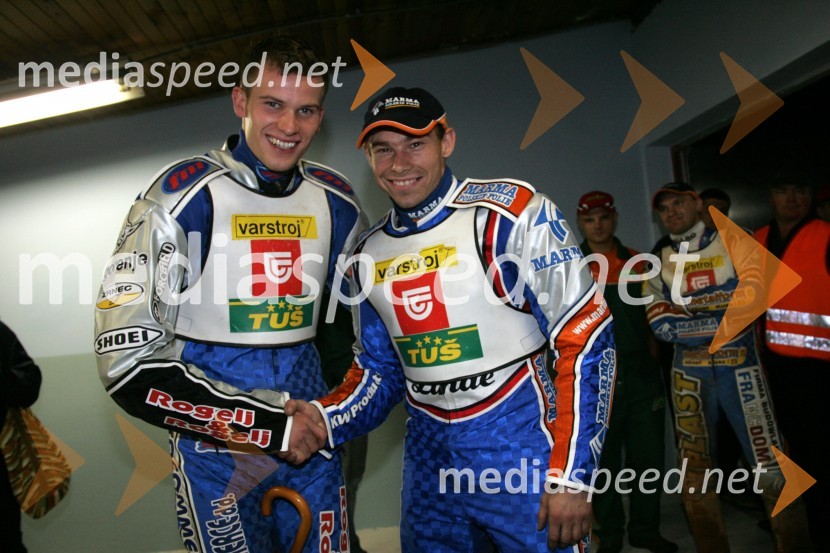 Matej Žagar (AMTK Ljubljana) in Maciej Kuciapa (Poljska)SPEEDWAY, Zlata čelada Lendava