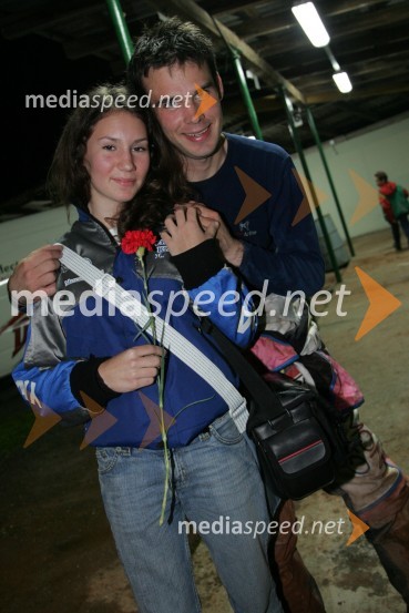 Jernej Kolenko (AMTK Ljubljana) in mlajša sestra dirkača Jurice Pavlica iz HrvaškeSPEEDWAY, Zlata čelada Lendava