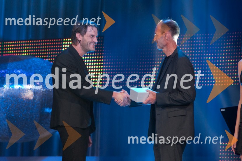 Samo Budna, glasbenik in Miha Lampreht, direktor Radia SlovenijaSlovenska popevka 2011