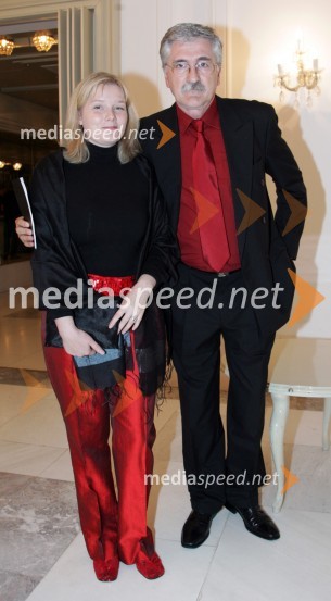 Vesna Perona, televizijska producentka in Petar Radović, producent Pop TV in Kanala AArhitektura tišine, premiera baleta SNG Maribor