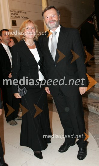 Dr. Ivan Rozman, rektor Univerze v Mariboru in njegova žena dr. Janja Črčinovič RozmanArhitektura tišine, premiera baleta SNG Maribor