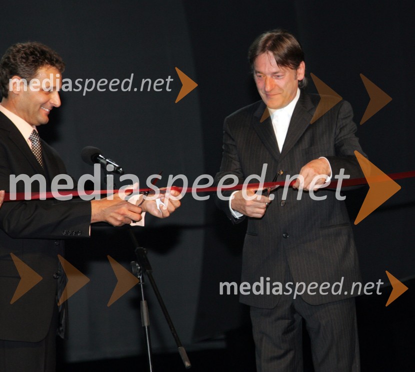 Danilo Rošker, direktor SNG Maribor in Vasko Simoniti, minister za kulturoArhitektura tišine, premiera baleta SNG Maribor