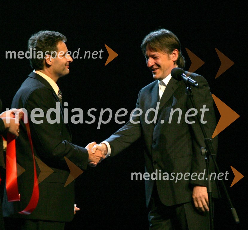 Danilo Rošker, direktor SNG Maribor in Vasko Simoniti, minister za kulturoArhitektura tišine, premiera baleta SNG Maribor