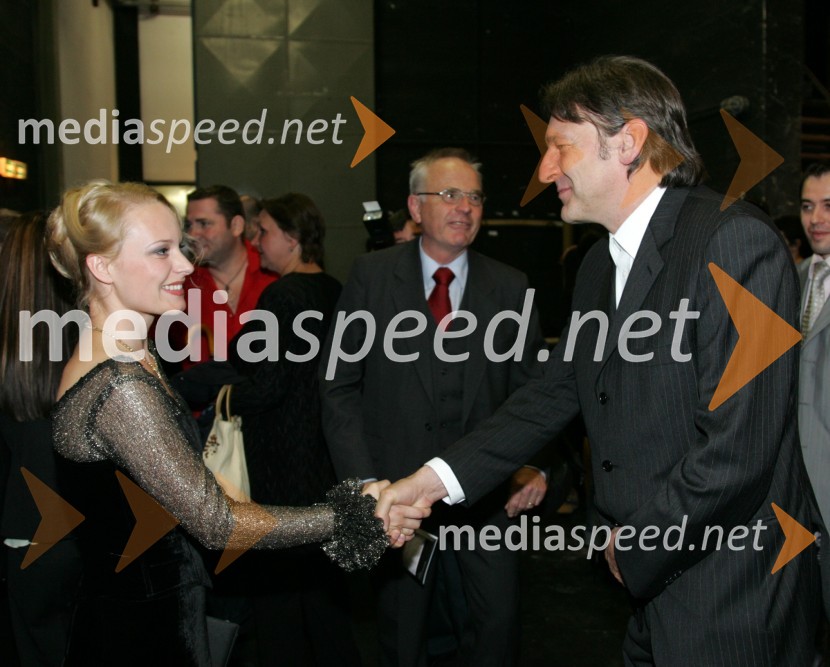 Sabina Cvilak, sopranistka in Vasko Simoniti, minister za kulturoArhitektura tišine, premiera baleta SNG Maribor