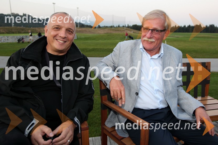 Damjan Damjanovič, direktor Slovenske filharmonije in Andrej Baloh, časnik FinanceRange Rover Evoque, VIP predstavitev