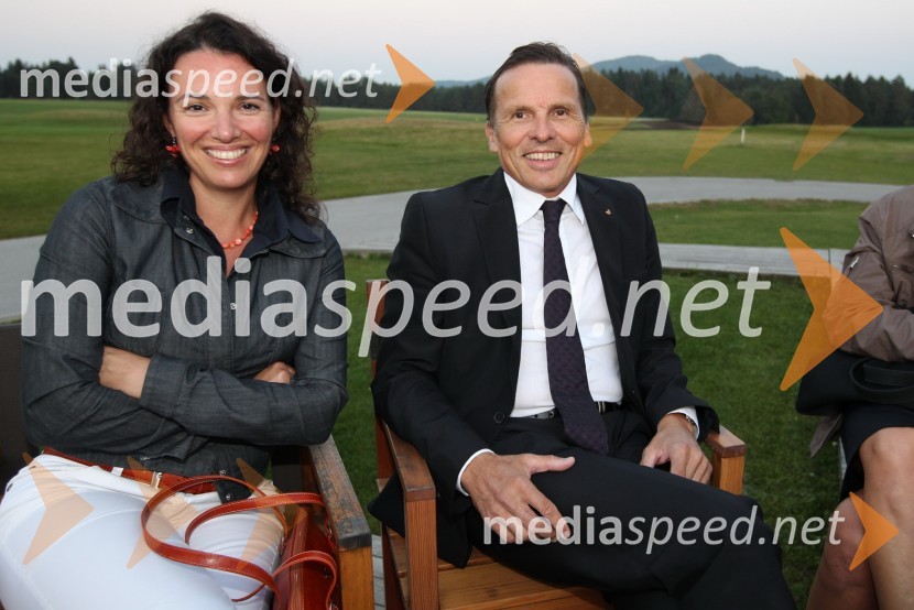 Tina Filipan in Mitja Otorepec, direktor Summit leasing Slovenija
Range Rover Evoque, VIP predstavitev