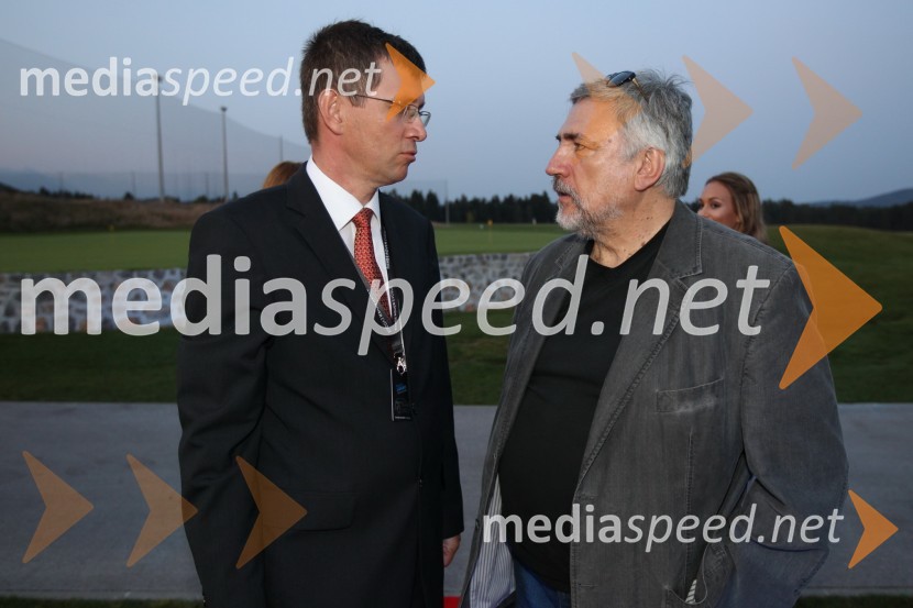 Martin Logar, direktor družbe Summit Avto in Andrej Pengov, Radio KaosRange Rover Evoque, VIP predstavitev