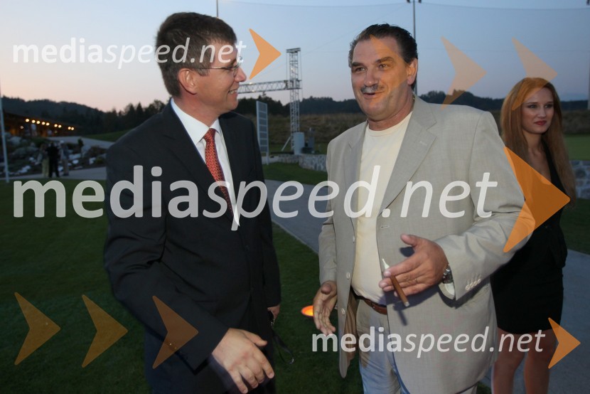 Martin Logar, direktor družbe Summit Avto in Goran Čala, arhitektRange Rover Evoque, VIP predstavitev