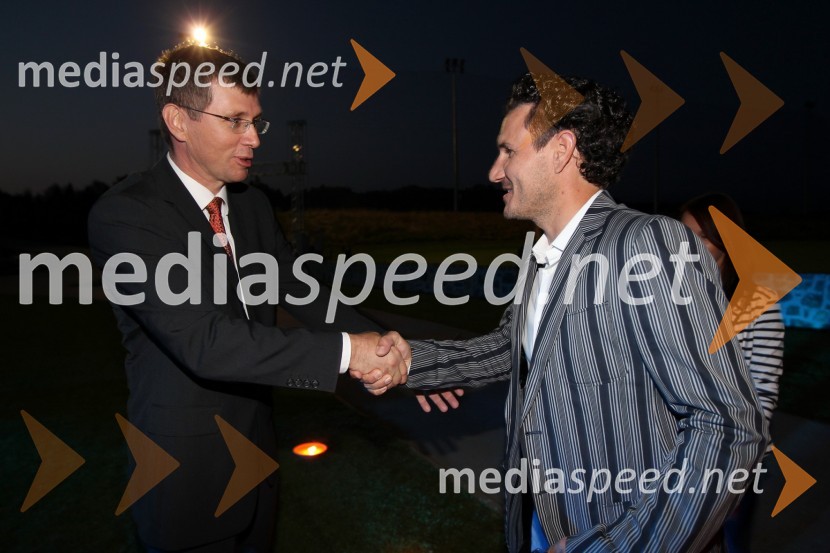 Martin Logar, direktor družbe Summit avto in Robert Kupec, direktor podjetja AmbientRange Rover Evoque, VIP predstavitev