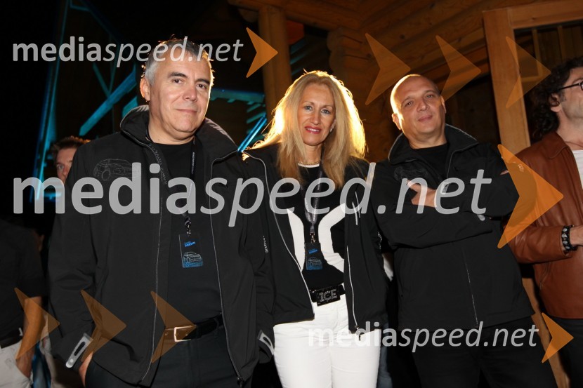 Zoran Predin, pevec, Carmen Dobnik, odvetnica, Damjan Damjanovič, direktor Slovenske filharmonije: častni ambasadorji projekta Utrip mestaRange Rover Evoque, VIP predstavitev