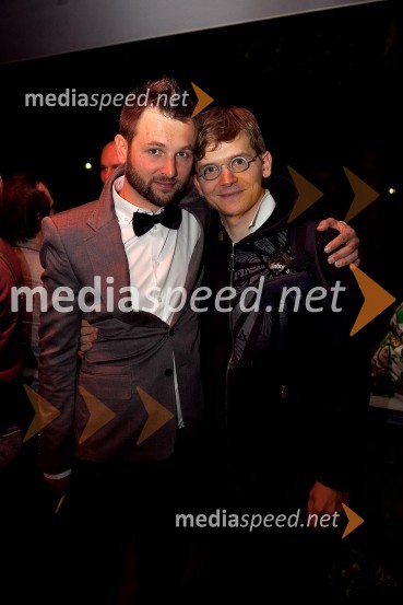 Viktor Meglič in Matevž Biber, igralcaZborovanje ptic, premiera SNG Maribor