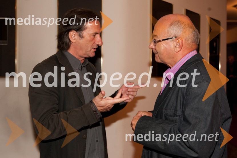 Eduard Miler, umetniški vodja SNG Drama in Mitja Rotovnik, direktor Cankarjevega domaLjubezen in država, premiera SNG Drama Ljubljana