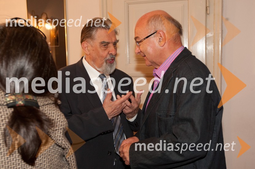 Ciril Zlobec, literat in Mitja Rotovnik, direktor Cankarjevega domaLjubezen in država, premiera SNG Drama Ljubljana