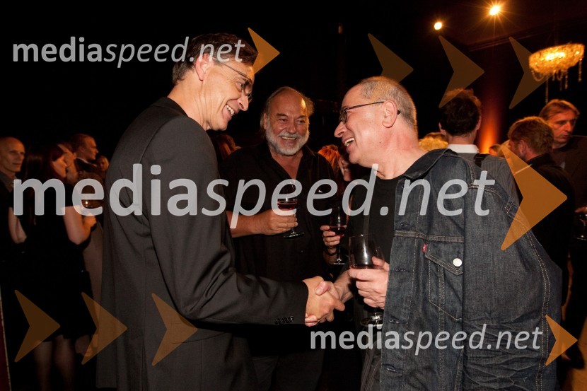 Igor Samobor, igralec in Vladimir Stojsavljević, avtor besedilaLjubezen in država, premiera SNG Drama Ljubljana