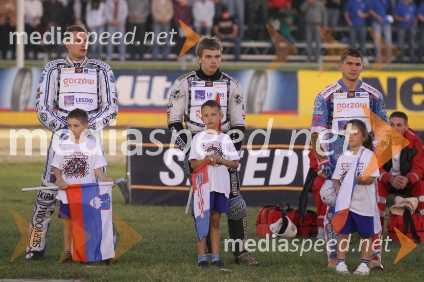 Matej Žagar (Slovenija), Dino Kovačić (Hrvaška) in Matija Duh (Slovenija)Speedway, Grand Prix 2011, VN Hrvaške