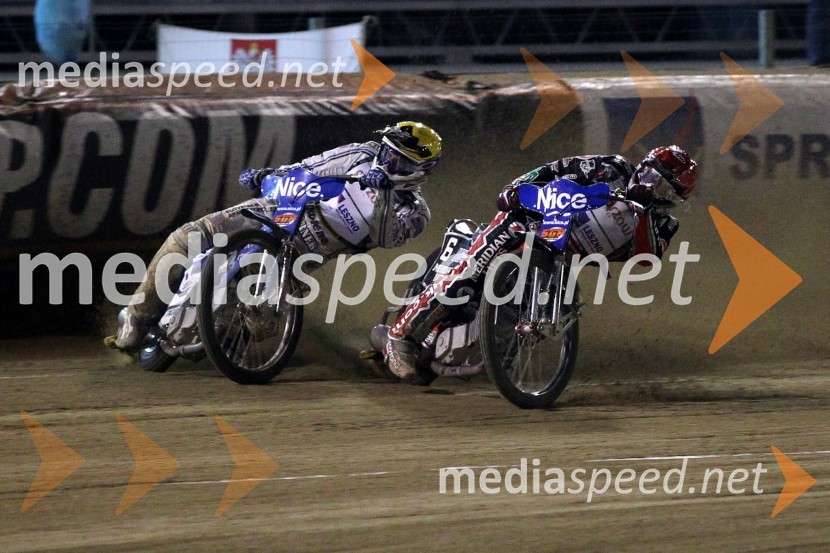 Matej Žagar (Slovenija) in Chris Harris (Velika Britanija)Speedway, Grand Prix 2011, VN Hrvaške