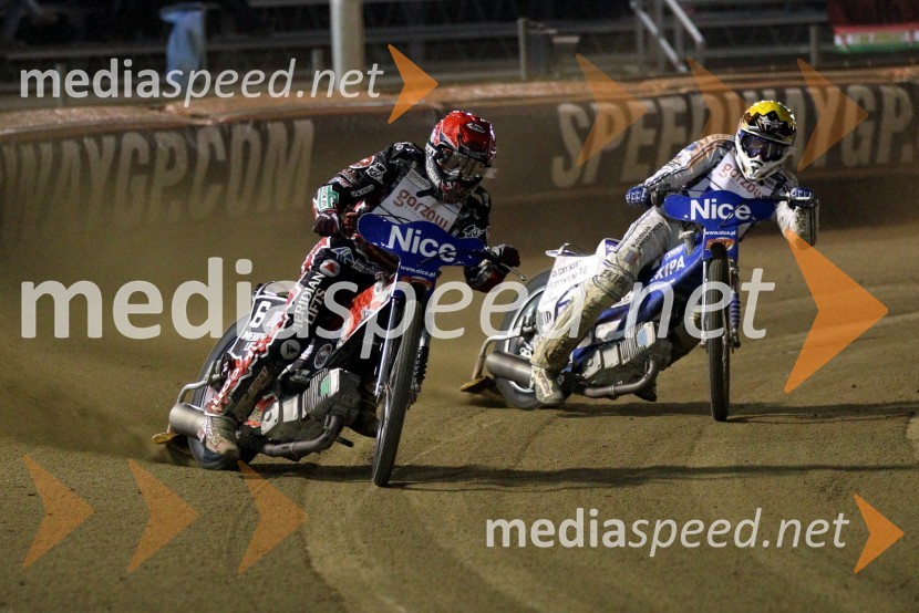 Chris Harris (Velika Britanija) in Matej Žagar (Slovenija)Speedway, Grand Prix 2011, VN Hrvaške