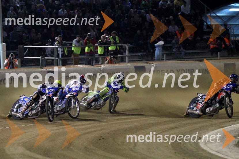 Greg Hancock (ZDA), Matej Žagar (Slovenija), Kenneth Bjerre (Danska) in Chris Harris (Velika Britanija)Speedway, Grand Prix 2011, VN Hrvaške