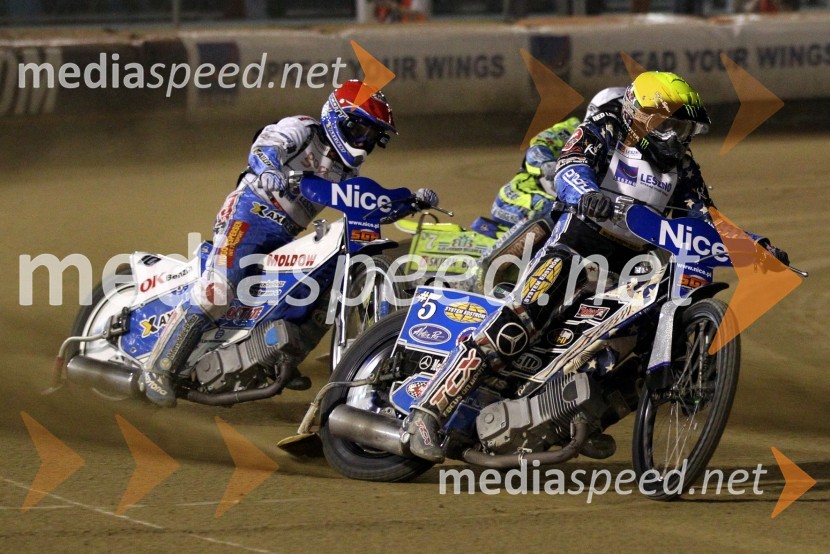 Nicki Pedersen (Danska) in Greg Hancock (ZDA)Speedway, Grand Prix 2011, VN Hrvaške