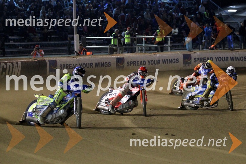 Kenneth Bjerre (Danska), Andreas Jonsson (Švedska), Chris Holder (Avstralija) in Tomasz Gollob (Poljska)Speedway, Grand Prix 2011, VN Hrvaške
