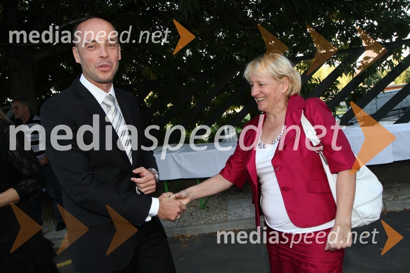 Tomaž Polak, ravnatelj Glasbene šole Gornja Radgona in Francka Lavrenčič, direktorica OU Občine Sv. Jurij ob ŠčavniciOtvoritev novih prostorov Glasbene šole Gornja Radgona