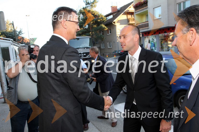 Igor Lukšič, minister za šolstvo in šport ter Tomaž Polak, ravnatelj Glasbene šole Gornja RadgonaOtvoritev novih prostorov Glasbene šole Gornja Radgona