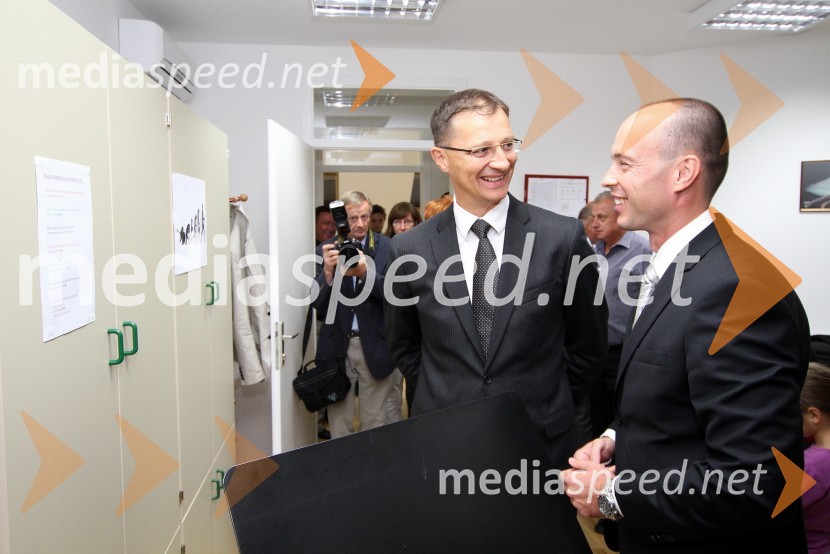 Igor Lukšič, minister za šolstvo in šport ter Tomaž Polak, ravnatelj Glasbene šole Gornja RadgonaOtvoritev novih prostorov Glasbene šole Gornja Radgona