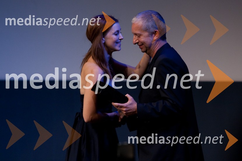 Nina Rakovec, igralka in Sašo Podgoršek, režiser14. festival slovenskega filma, zaključek