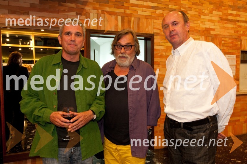 Metod Pevec, režiser, scenarist, Duško Milavec in Danijel Hočevar14. festival slovenskega filma, zaključek