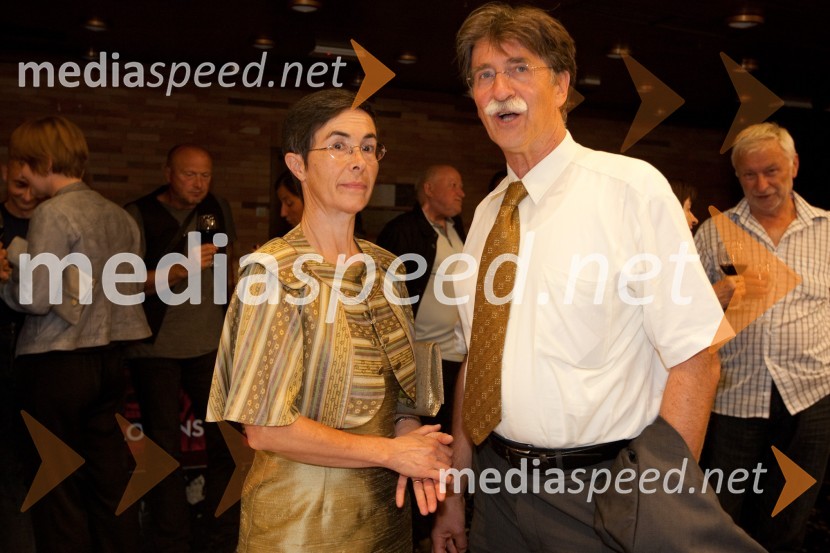 Jožko Čuk, direktor SNG Nova Gorica in soproga Jasna, zdravnica14. festival slovenskega filma, zaključek