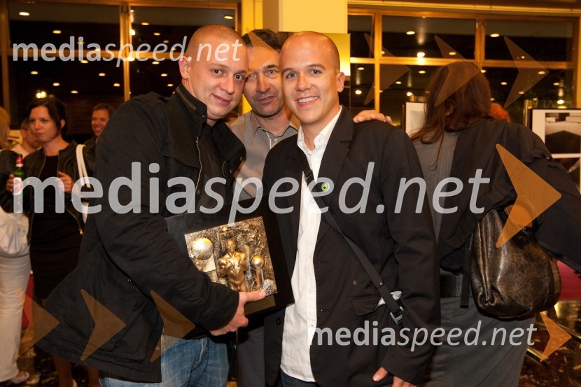 	Luka Cimprič, igralec, Andrej Štritof in Nejc Gavoda, režiser, scenarist14. festival slovenskega filma, zaključek