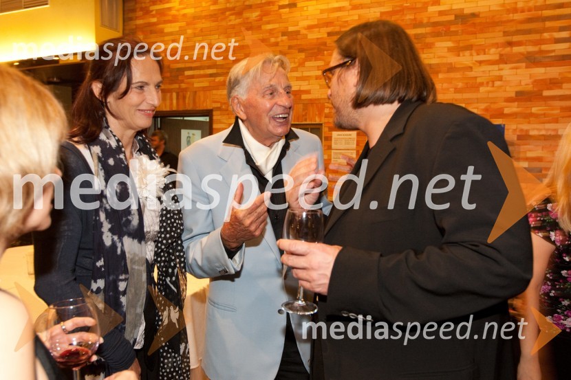 Demeter Bitenc, igralec, spremljevalka Majda Pintar in Janez Lapajne14. festival slovenskega filma, zaključek