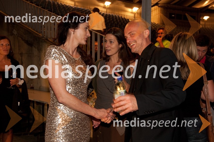 Saša Pavček, igralka in Janez Lombergar, direktor Televizije Slovenije14. festival slovenskega filma, zaključek