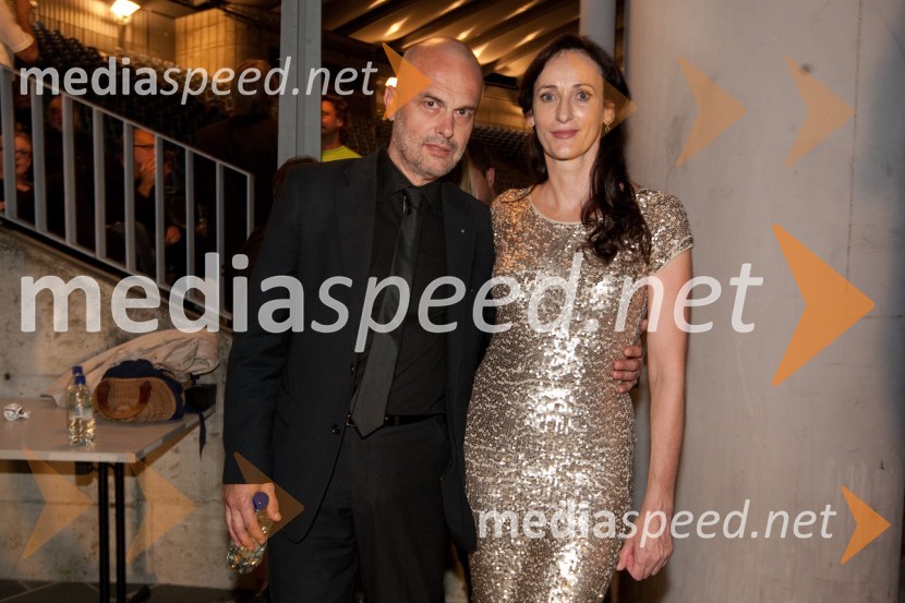 Saša Pavček, igralka in Janez Lombergar, direktor Televizije Slovenije14. festival slovenskega filma, zaključek