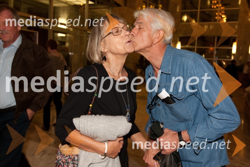 Minu Kjuder, igralka in Ivo Barišič, igralecHlapci, premiera v SNG Nova Gorica