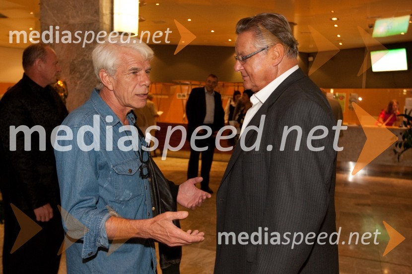 Ivo Barišič, igralec in Dušan Mlakar, režiserHlapci, premiera v SNG Nova Gorica