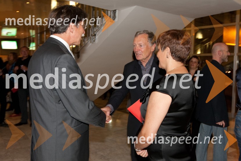 Jožko Čuk, direktor SNG Nova Gorica in Tomaž Vuga, arhitektHlapci, premiera v SNG Nova Gorica