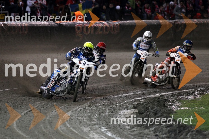 Greg Hancock, ZDA, Chris Holder, Avstralija, Antonio Lindbäck, Švedska, Artem Laguta, RusijaSpeedway, zaključek serije Grand Prix 2011, VN Poljske