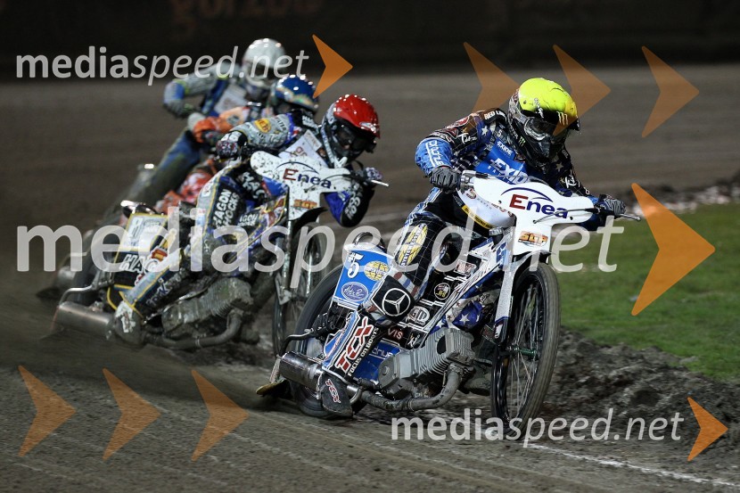 Antonio Lindbäck, Švedska, Artem Laguta, Rusija, Chris Holder, Avstralija, Greg Hancock, ZDASpeedway, zaključek serije Grand Prix 2011, VN Poljske