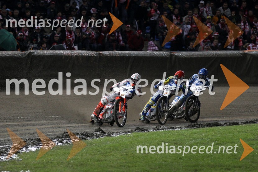 Andreas Jonsson, Švedska, Greg Hancock, ZDA, Fredrik Lindgren, ŠvedskaSpeedway, zaključek serije Grand Prix 2011, VN Poljske