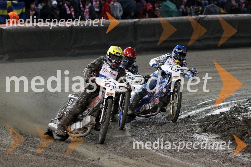 Chris Harris, Velika Britanija, Fredrik Lindgren, Švedska, Emil Sayfutdinov, RusijaSpeedway, zaključek serije Grand Prix 2011, VN Poljske