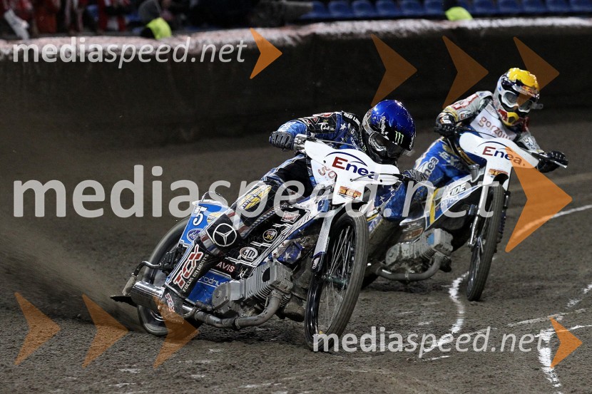 Greg Hancock, ZDA, Jaroslaw Hampel, PoljskaSpeedway, zaključek serije Grand Prix 2011, VN Poljske