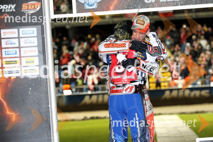 Greg Hancock, ZDA in Andreas Jonsson, ŠvedskaSpeedway, zaključek serije Grand Prix 2011, VN Poljske
