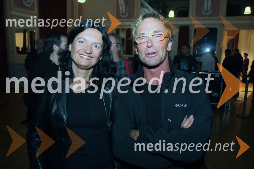 Iztok Kočevar, bobnar skupine Preporod s soprogoKoncert Jonas Hellborg in Ginger Baker group