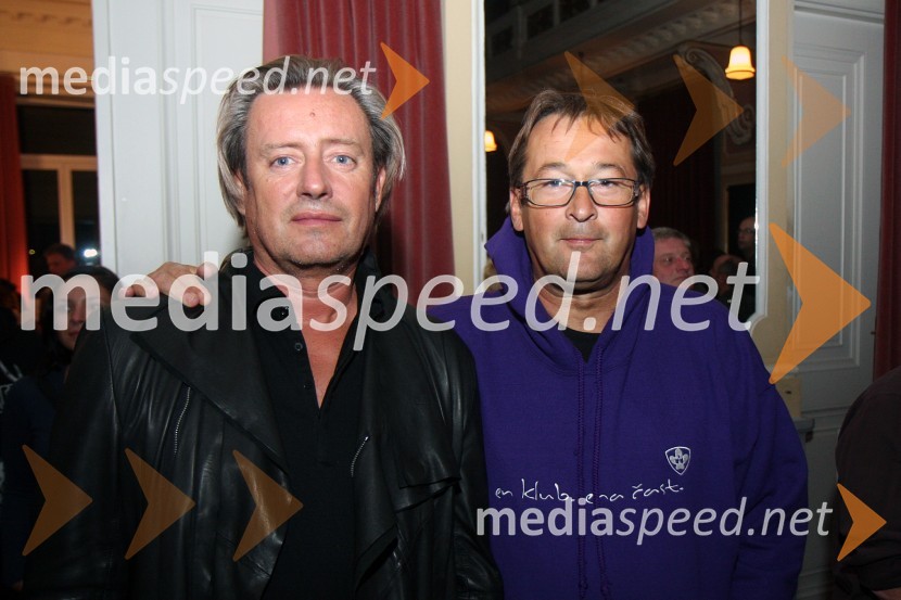 Vladimir Rukavina, direktor Narodnega doma in Smiljan Kreže, organizator koncertovKoncert Jonas Hellborg in Ginger Baker group