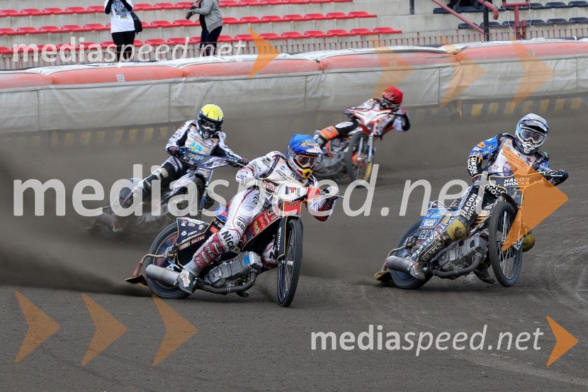 Simon Gustafsson, Švedska, Piotr Pawlicki, Poljska, Mikkel Michelsen, Danska in darcy Ward, AvstralijaSpeedway, svetovno prvenstvo mladincev, finale 4