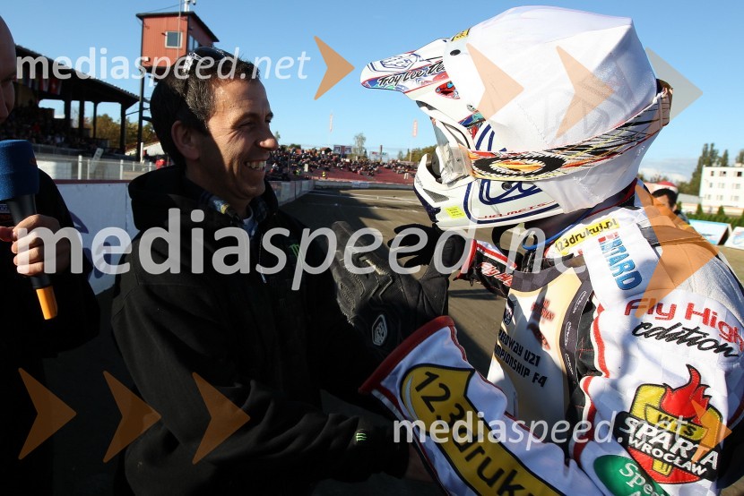 Greg Hancock, ZDA in Maciej Janovski, PoljskaSpeedway, svetovno prvenstvo mladincev, finale 4